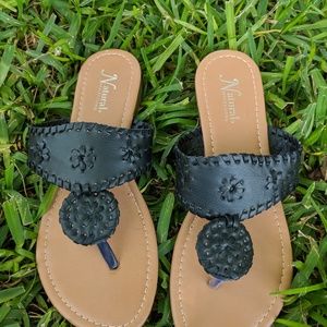Ladies Size 7 Black Sandals